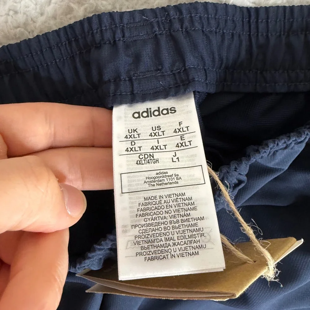 NEW Adidas Essentials 3-Stripes Woven Joggers Navy Blue 4XLT DZ8489 Mens Tall